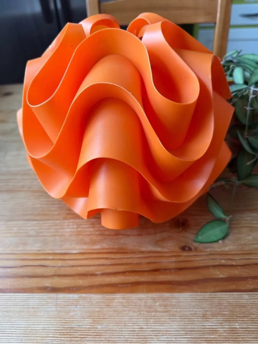 Vintage MCM Wavy Swag Pendant Lamp Shade